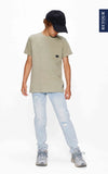 Jongens T-Shirt Xavier van RETOUR in de kleur pale green in maat 182-188.