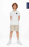 Jongens T-Shirt with back-print Kyle van RETOUR in de kleur off white in maat 182-188.