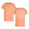 Jongens T-Shirt with back-print Kyle van RETOUR in de kleur living coral in maat 182-188.