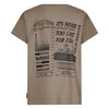 Jongens T-Shirt with back-print Davis van RETOUR in de kleur camel in maat 182-188.