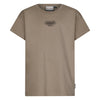 Jongens T-Shirt with back-print Davis van RETOUR in de kleur camel in maat 182-188.