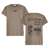 Jongens T-Shirt with back-print Davis van RETOUR in de kleur camel in maat 182-188.
