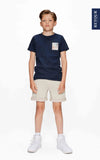 Jongens T-Shirt with back-print Damon van RETOUR in de kleur dark navy in maat 182-188.