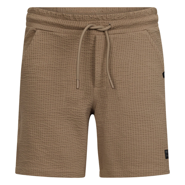 Jongens Sweat shorts Jones van RETOUR in de kleur camel in maat 182-188.