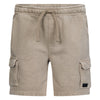 Jongens Cargo sweat shorts Vito van RETOUR in de kleur camel in maat 182-188.