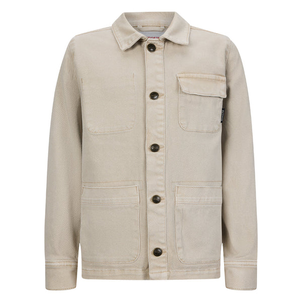 Jongens Denim jacket Badr van RETOUR in de kleur sand denim in maat 182-188.