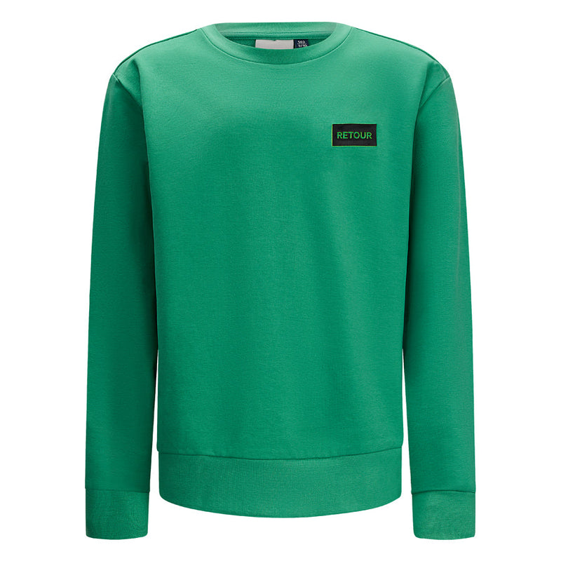 Jongens Sweater Sammy van RETOUR in de kleur fern green in maat 182-188.