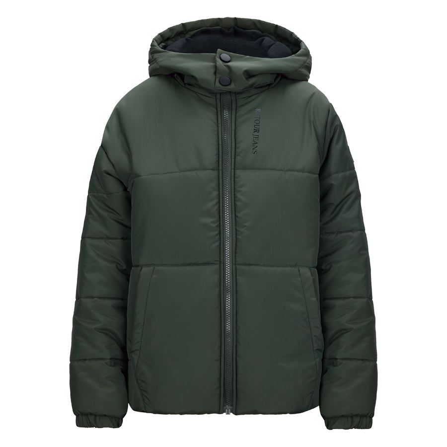 Jongens Jacket George van RETOUR in de kleur mid army in maat 170-176.