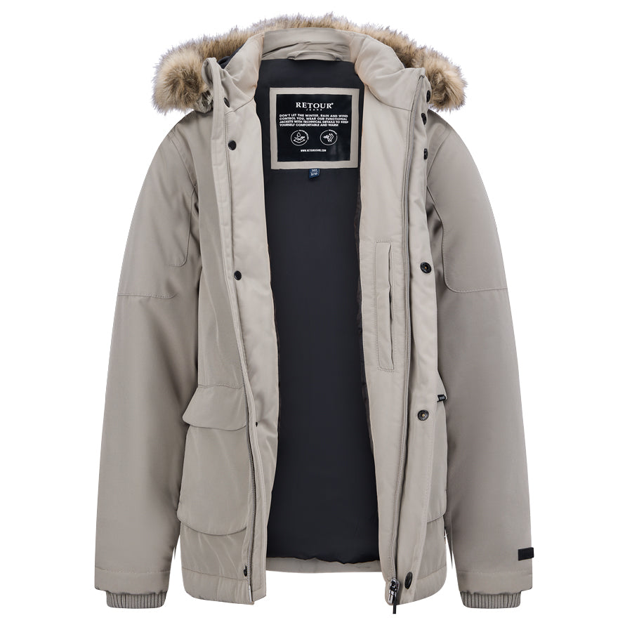 Jongens Jacket Roberto van RETOUR in de kleur silk grey in maat 170-176.