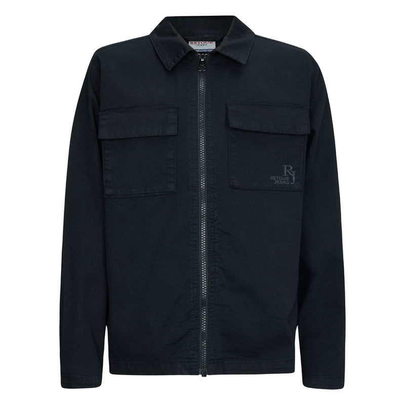 Jongens Jacket Brent van RETOUR in de kleur black in maat 182-188.