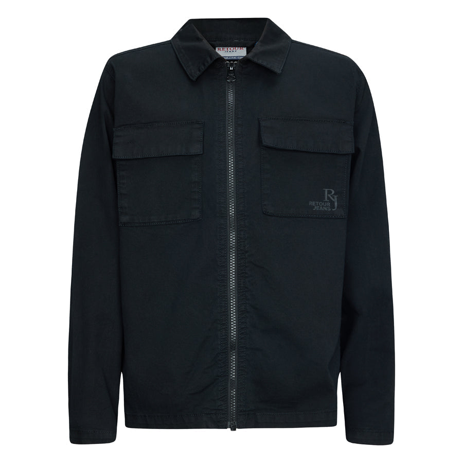 Jongens Jacket Brent van RETOUR in de kleur black in maat 182-188.