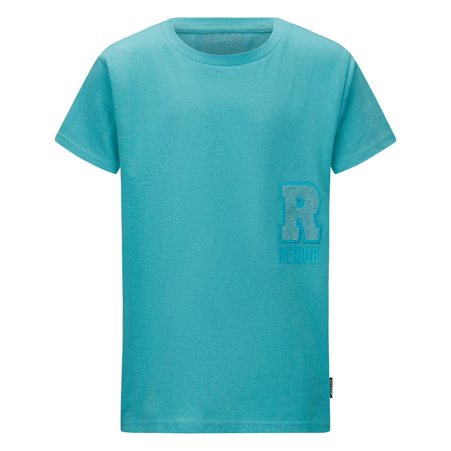 Jongens T-Shirt Randy van Retour in de kleur Blue Green in maat 158-164.
