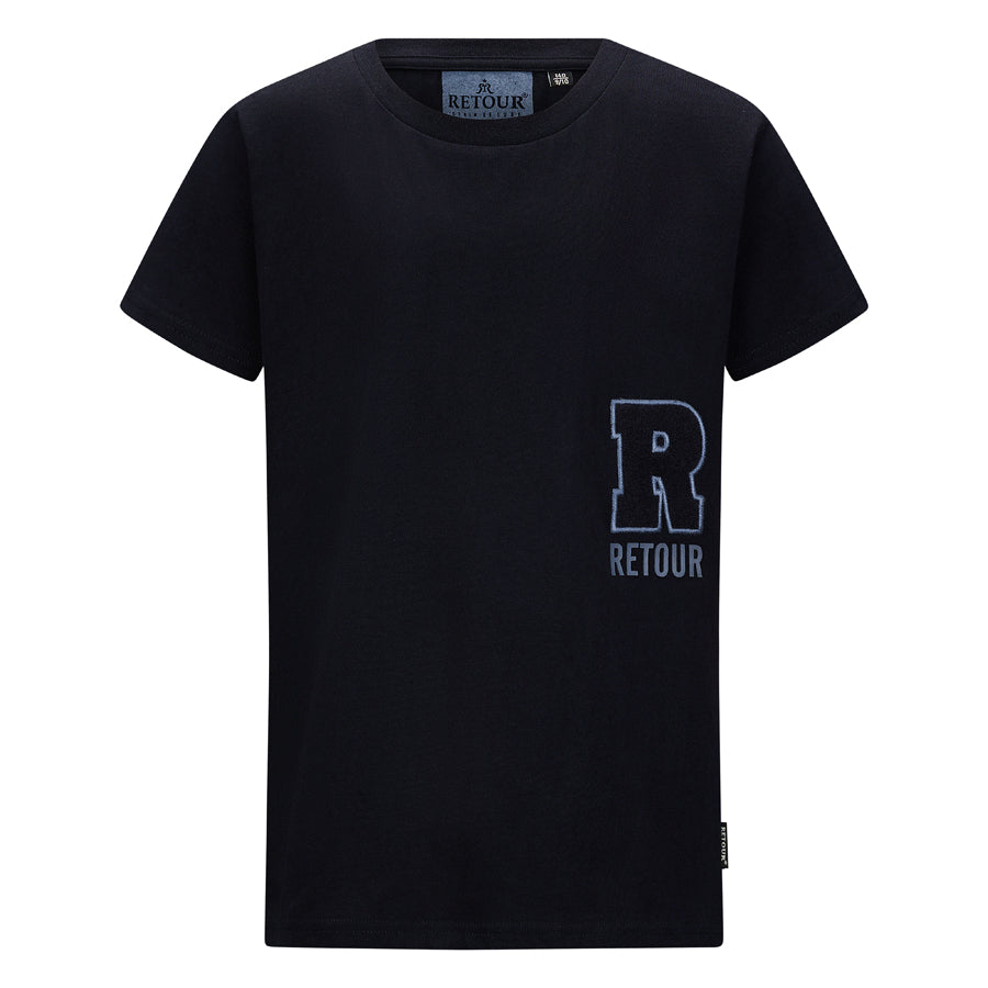 Jongens T-Shirt Randy van Retour in de kleur Black in maat 158-164.