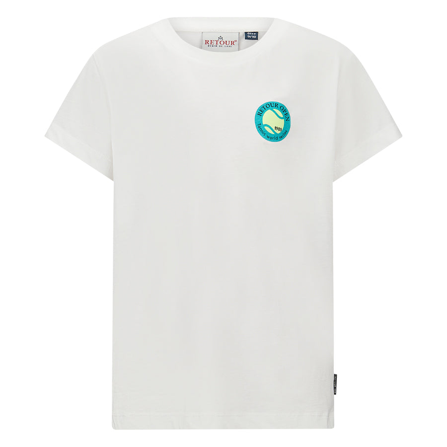 Jongens T-Shirt Ves van Retour in de kleur Off White in maat 158-164.