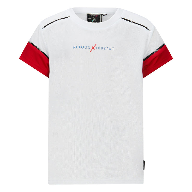 Jongens T-Shirt Ball (Touzani) van Retour in de kleur White in maat 158-164.