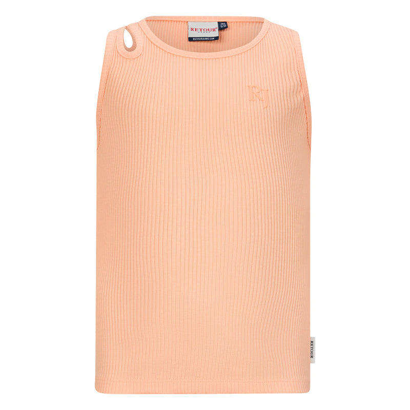 Meisjes Singlet Gail van RETOUR in de kleur papaya in maat 182-188.