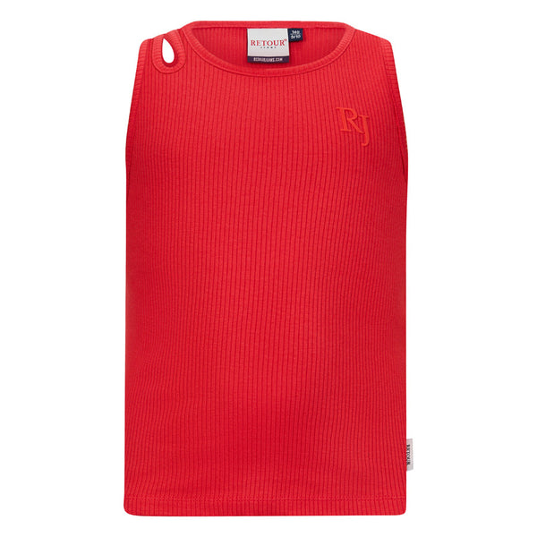 Meisjes Singlet Gail van RETOUR in de kleur poppy red in maat 182-188.