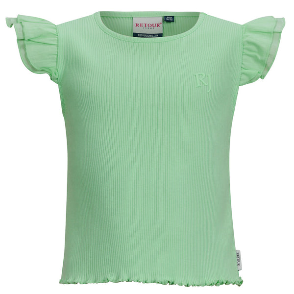 Meisjes T-Shirt Royce van RETOUR in de kleur soft apple in maat 182-188.