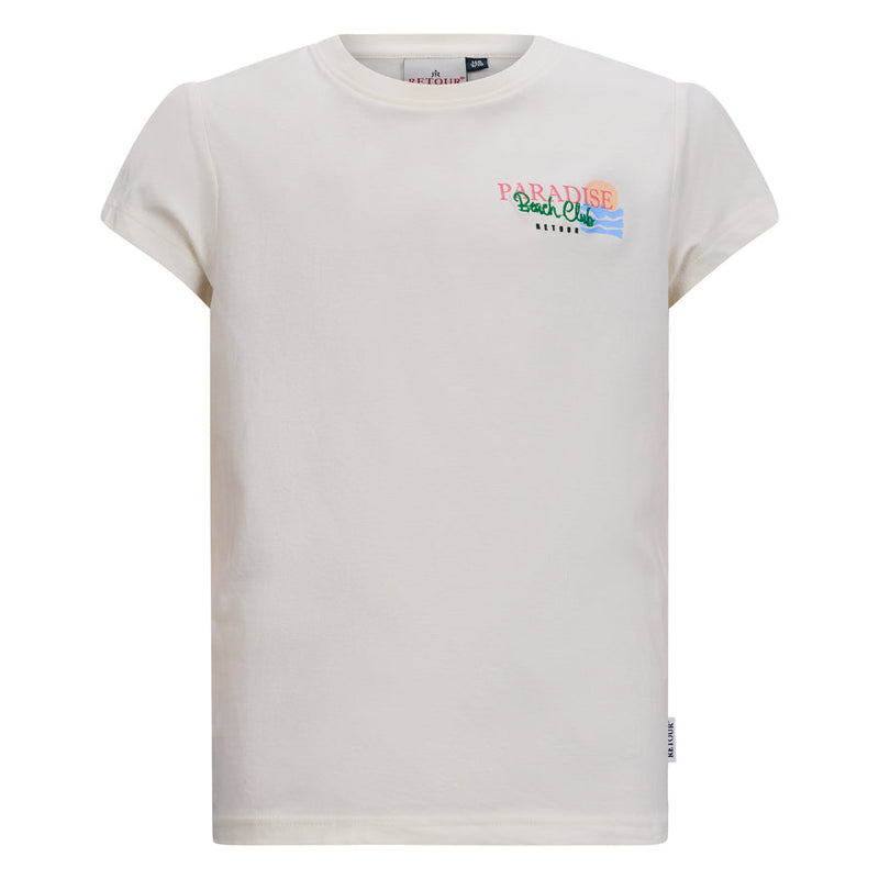 Meisjes T-Shirt Vivian van RETOUR in de kleur optical white in maat 182-188.