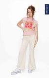 Meisjes Crinkle pants Mare van RETOUR in de kleur soft sand in maat 182-188.