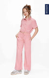 Meisjes Crinkle pants Mare van RETOUR in de kleur charm pink in maat 182-188.