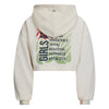 Meisjes Hooded cropped sweater Guana van RETOUR in de kleur optical white in maat 182-188.