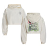 Meisjes Hooded cropped sweater Guana van RETOUR in de kleur optical white in maat 182-188.