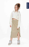 Meisjes Hooded cropped sweater Guana van RETOUR in de kleur optical white in maat 182-188.