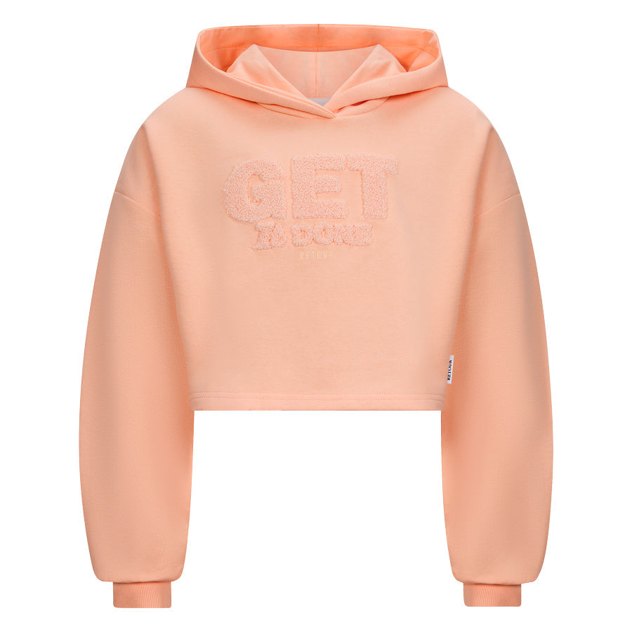 RETOUR Hooded cropped sweater Bibi