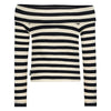 Meisjes Striped off-shoulder longsleeve van RETOUR in de kleur black in maat 182-188.