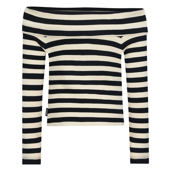 RETOUR Striped off-shoulder longsleeve