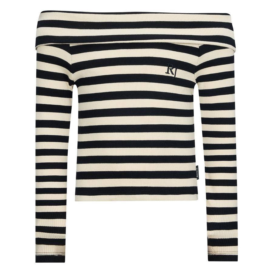 RETOUR Striped off-shoulder longsleeve