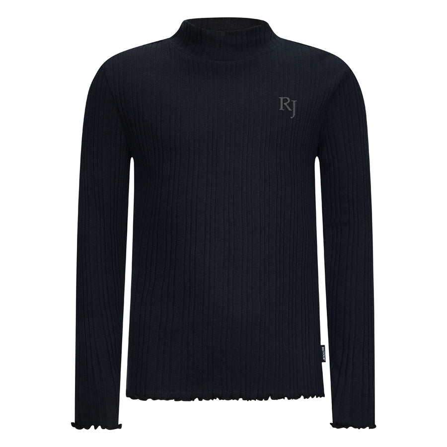 Meisjes Lonsleeve rib Vivre van RETOUR in de kleur black in maat 182-188.