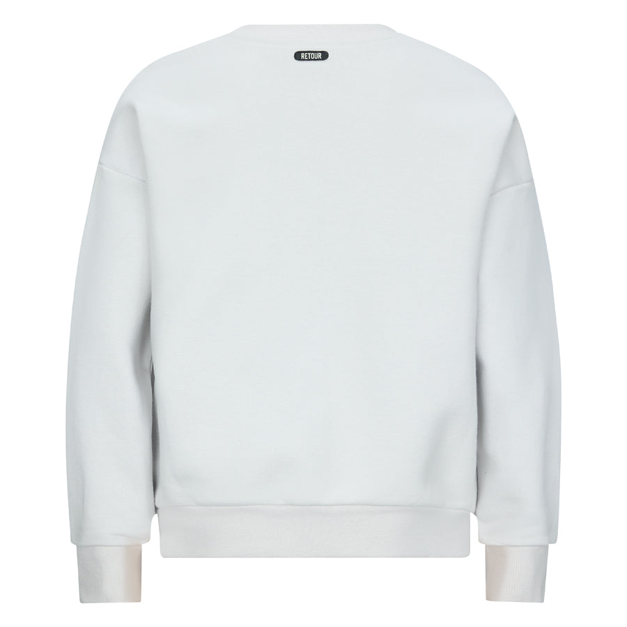 Meisjes Crewneck sweater Isolde van RETOUR in de kleur light grey in maat 182-188.