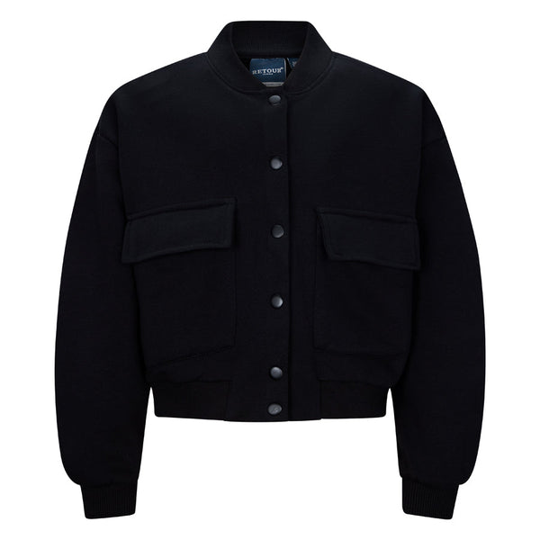 Meisjes Sweat jacket Vay van RETOUR in de kleur black in maat 182-188.