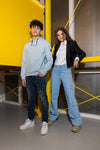 Jongens Hooded Rellix Original Back van Rellix in de kleur Cloud Blue in maat 188.