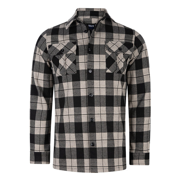 Jongens Shirt Jacket Big Check van Rellix in de kleur Black in maat 188.