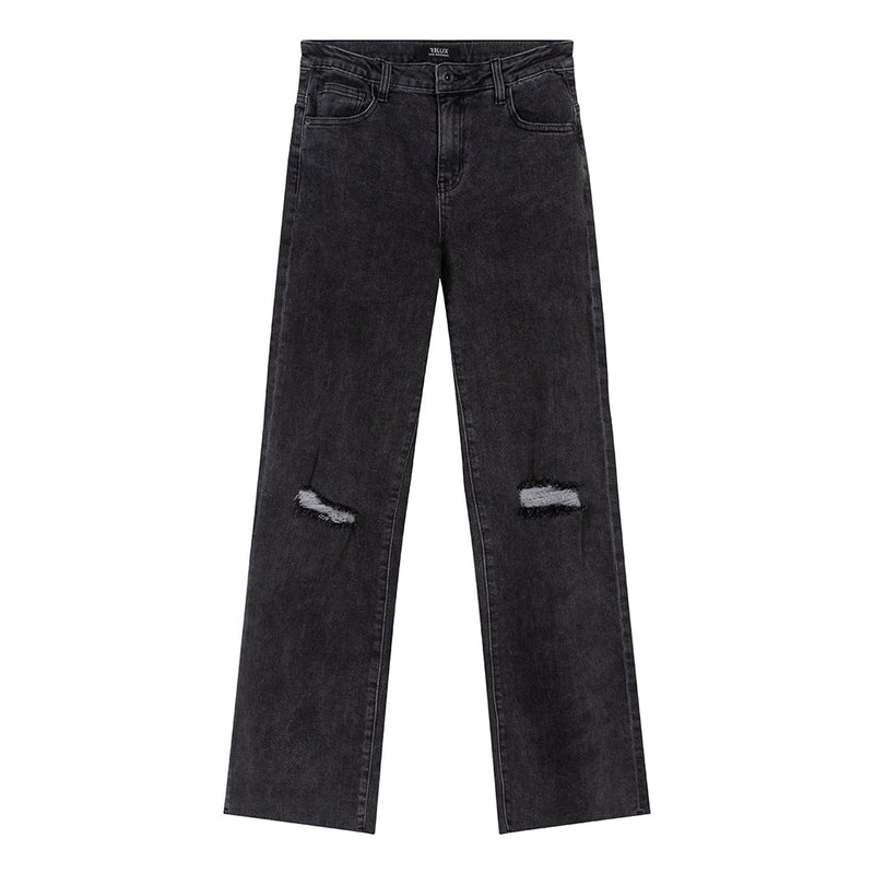 Meisjes Denim Wide Fit van Rellix in de kleur Dark Grey Denim in maat 176.