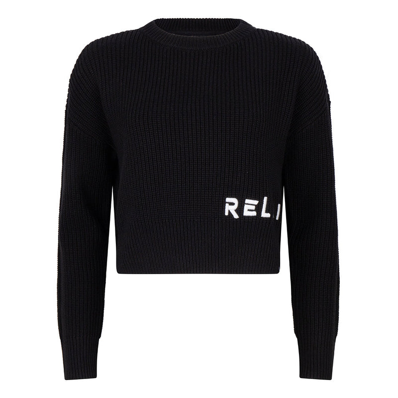 Meisjes Knitwear Cropped Rellix van  in de kleur Black in maat 176.