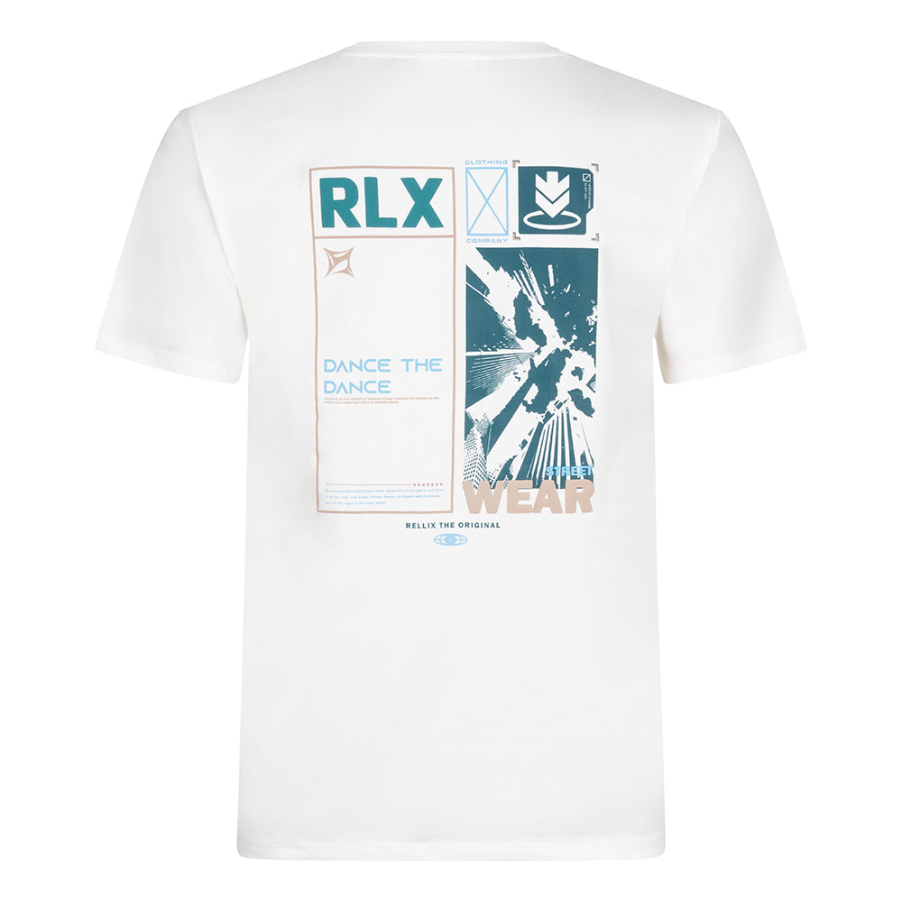 Rellix T-Shirt Rellix Streetwear Backprint Off White