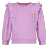 Meisjes Sweater ruches - Picknick Perfect van Jubel in de kleur Lila in maat 128.