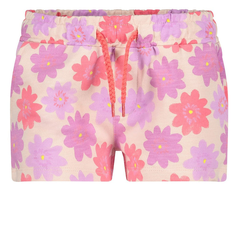 Meisjes Short AOP - Picknick Perfect van Jubel in de kleur Koraal in maat 128.