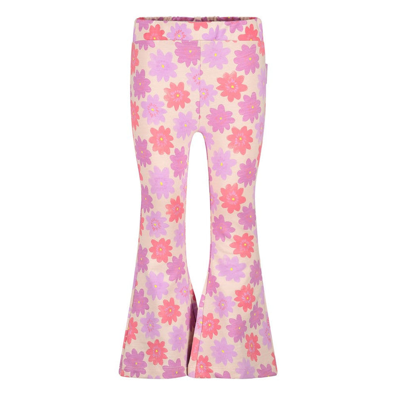 Meisjes Flared broek AOP - Picknick Perfect van Jubel in de kleur Koraal in maat 128.