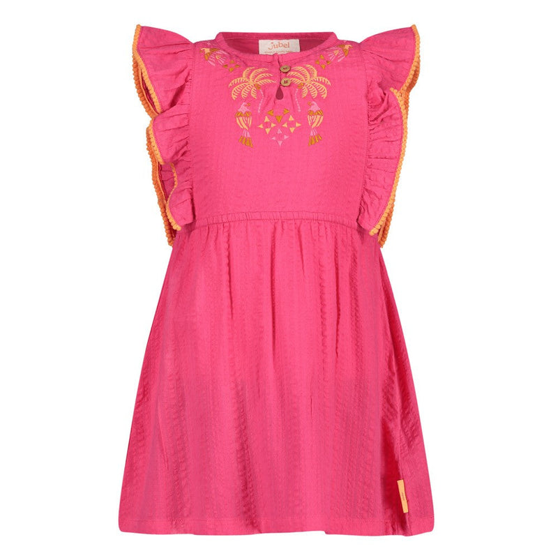 Meisjes Jurk - Samba Shake van Jubel in de kleur Fuchsia in maat 128.
