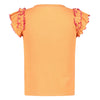 Meisjes T-shirt ruches - Samba Shake van Jubel in de kleur Oranje in maat 128.