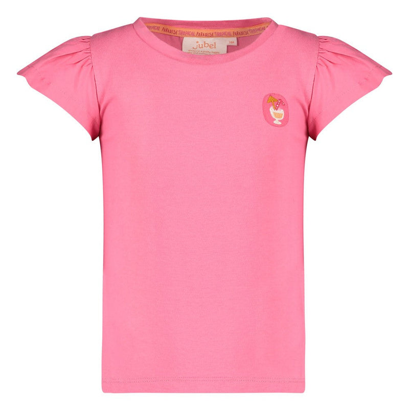 Meisjes T-shirt - Samba Shake van Jubel in de kleur Roze in maat 128.