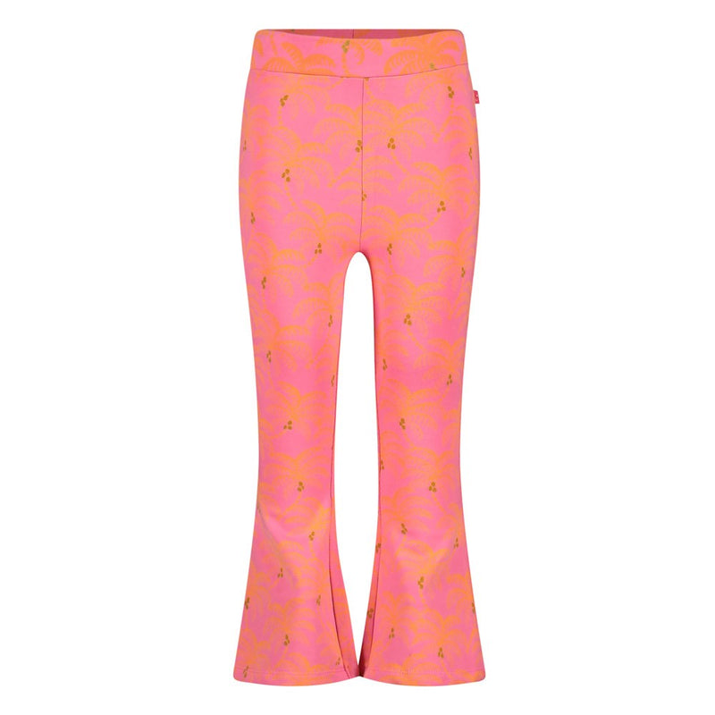 Meisjes Flared broek AOP - Samba Shake van Jubel in de kleur Roze in maat 128.