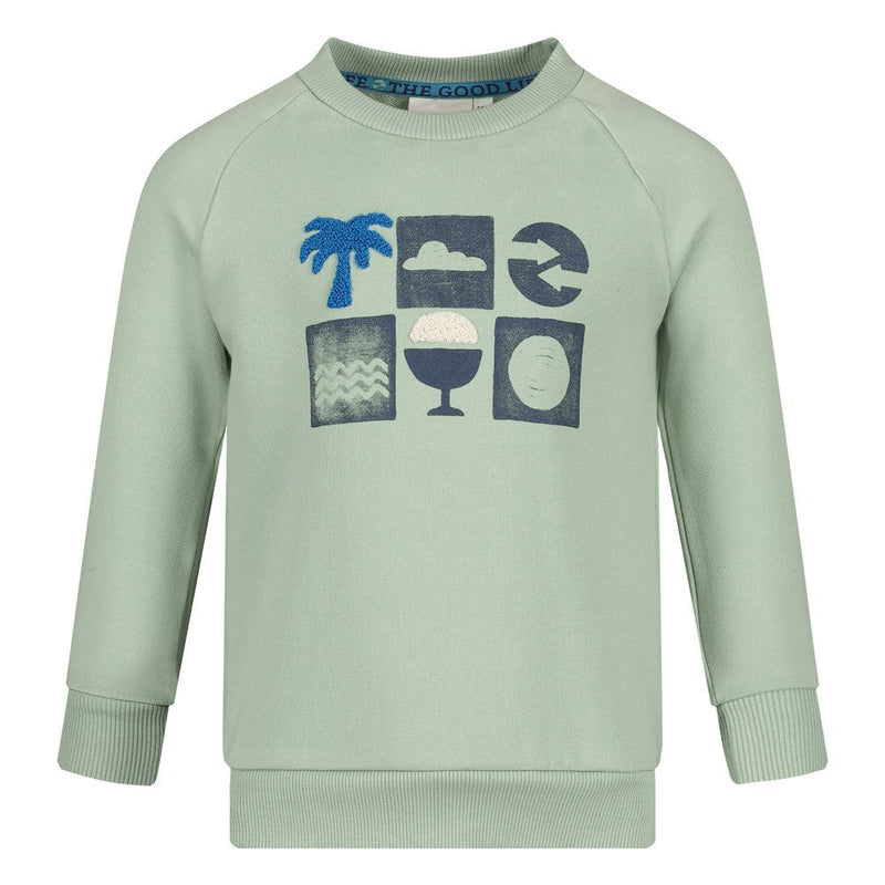 Jongens Sweater - The Good Life van Sturdy in de kleur Mint in maat 128.