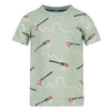 Jongens T-shirt AOP - The Good Life van Sturdy in de kleur Mint in maat 128.