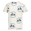 Jongens T-shirt AOP - The Good Life van Sturdy in de kleur Off white in maat 128.